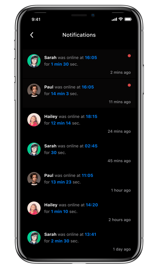 Luna reporting screens