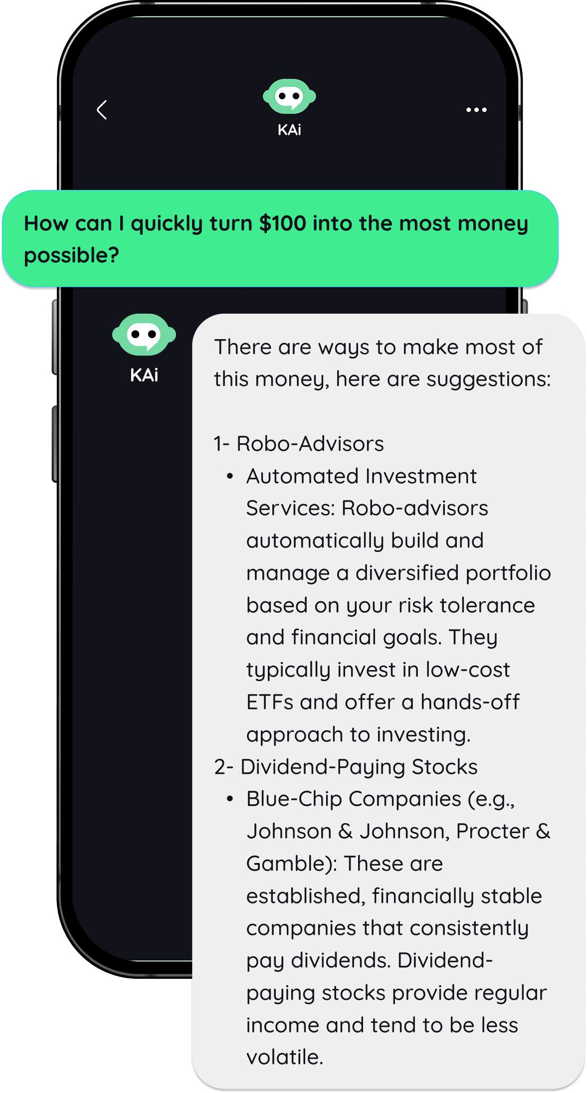 KAi Messaging Screen